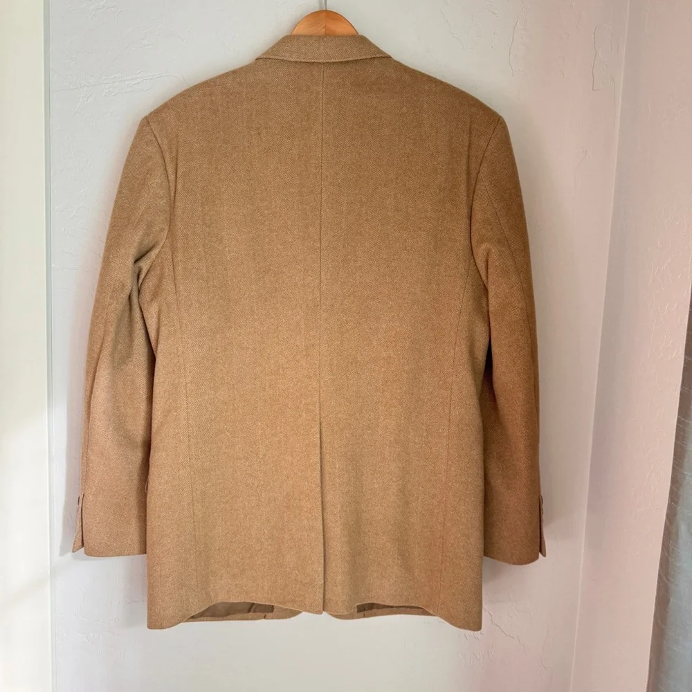 Jean Paul Germain Blazer Men's Tan‎ Camel Hail & Wool Blend Sportscoat Size 42L